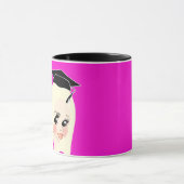 Karikatuur AFSTUDEREN Cadeau Vrouw Blond haar brui Mok (Midden)