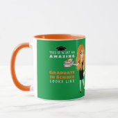 Karikatuur AFSTUDEREN Gift Vrouw Rood Hoofd Curly Mok (Links)