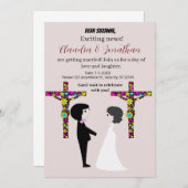 Karikatuur bruiloft uitnodiging (Voorkant / Achterkant)