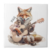 Karikatuur Cartoon Animal Fox Een musical Tegeltje (Voorkant)