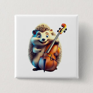 Karikatuur, Cartoon, Illustratie Een musical Vierkante Button 5,1 Cm