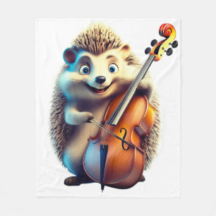 Karikatuur, Cartoon, Illustratie  Een muzikale  Fleece Deken