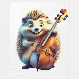 Karikatuur, Cartoon, Illustratie  Een muzikale  Fleece Deken