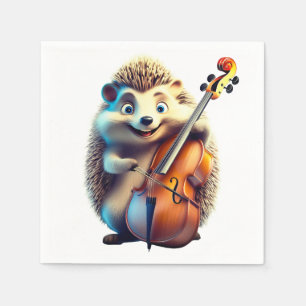 Karikatuur, Cartoon, Illustratie  Een muzikale  Servet