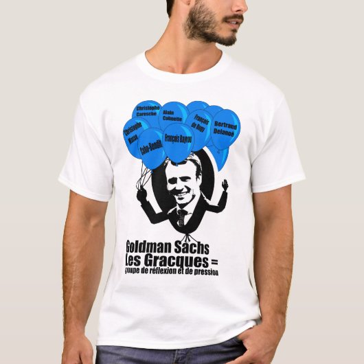 Karikatuur de MACRON - Verkiezingen Frankrijk 2017 T-shirt (Voorkant)