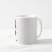 Karikatuur GRADUATE Cadeau  Vrouwelijke Bruine Har Koffiemok (Voorkant rechts)