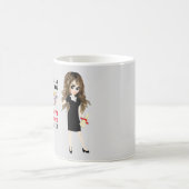 Karikatuur GRADUATE Cadeau  Vrouwelijke Bruine Har Koffiemok (Center)