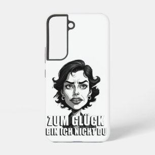 Karikatuur met 'Gelukkig...' citaat Samsung Galaxy Hoesje