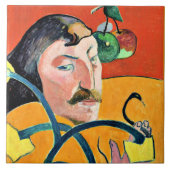 Karikatuur, schilderij van Gauguin, Tegeltje (Voorkant)