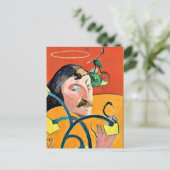 Karikatuur, schilderij van Paul Gauguin, Briefkaart (Staand voorkant)