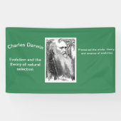 Karikatuur van Charles Darwin Spandoek (Horizontaal)