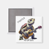 karikatuur van de Cartoon van een schildpad Magneet (Voorkant / Achterkant)