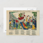 Karikatuur van de Demon van het Geld, 1860 Briefkaart (Voorkant / Achterkant)