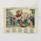 Karikatuur van de Demon van het Geld, 1860 Briefkaart (Voorkant)