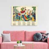 Karikatuur van de Demon van het Geld, 1860 Canvas Afdruk (Insitu (Woonkamer))
