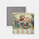 Karikatuur van de Demon van het Geld, 1860 Magneet (Voorkant / Achterkant)