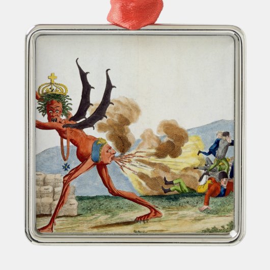 Karikatuur van de Engelse regering, 1793 Metalen Ornament (Voorkant)