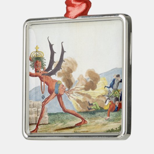 Karikatuur van de Engelse regering, 1793 Metalen Ornament (Links)