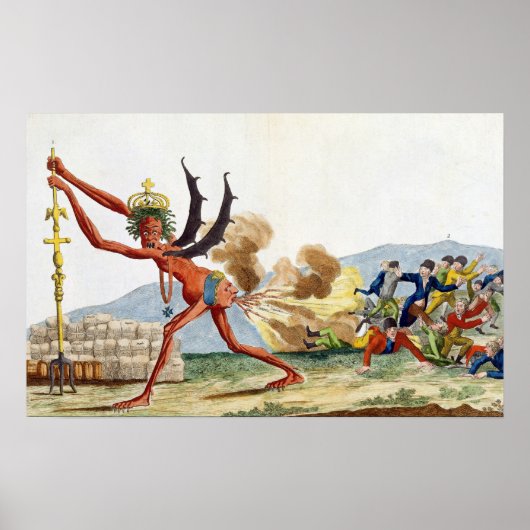 Karikatuur van de Engelse regering, 1793 Poster (Voorkant)