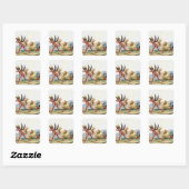 Karikatuur van de Engelse regering, 1793 Vierkante Sticker (Vel)
