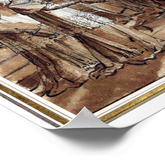 Karikatuur van de geestelijkheid poster (Hoek)