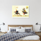 Karikatuur van de "honderdduizenden dagen" canvas afdruk (Insitu (Slaapkamer))