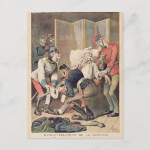Karikatuur van de Triple Alliance Briefkaart