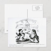 Karikatuur van Delacroix en Ingres Briefkaart (Voorkant / Achterkant)
