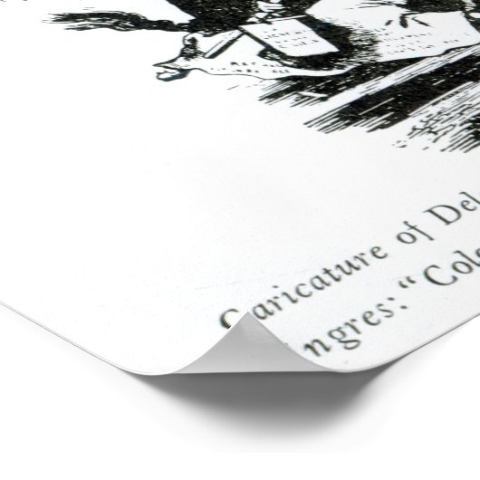 Karikatuur van Delacroix en Ingres Poster (Hoek)