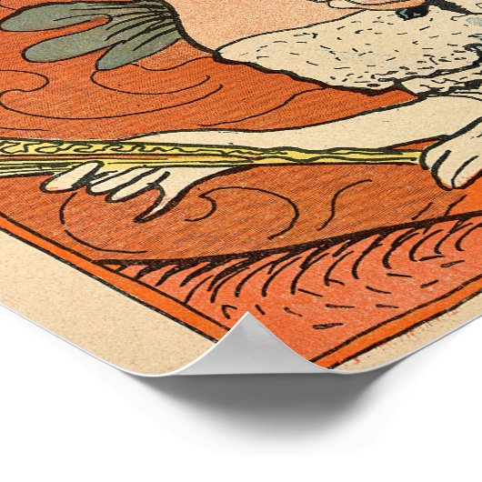 Karikatuur van een Franse marquise Poster (Hoek)