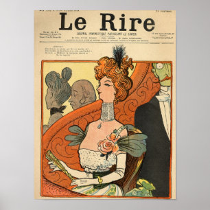 Karikatuur van een Franse marquise Poster