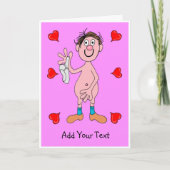 Karikatuur van een man kaart (Voorkant)