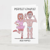 Karikatuur van een perfect paar kaart (Voorkant)