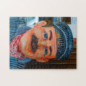 Karikatuur van een treinbestuurder in Virginia. Legpuzzel (Horizontaal)