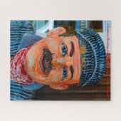 Karikatuur van een treinbestuurder in Virginia. Legpuzzel (Horizontaal)