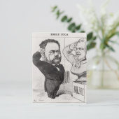 Karikatuur van Emile Zola Briefkaart (Staand voorkant)