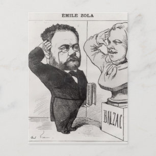 Karikatuur van Emile Zola Briefkaart