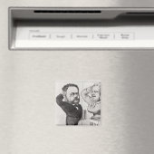 Karikatuur van Emile Zola Magneet (Insitu (Vaatwasser))