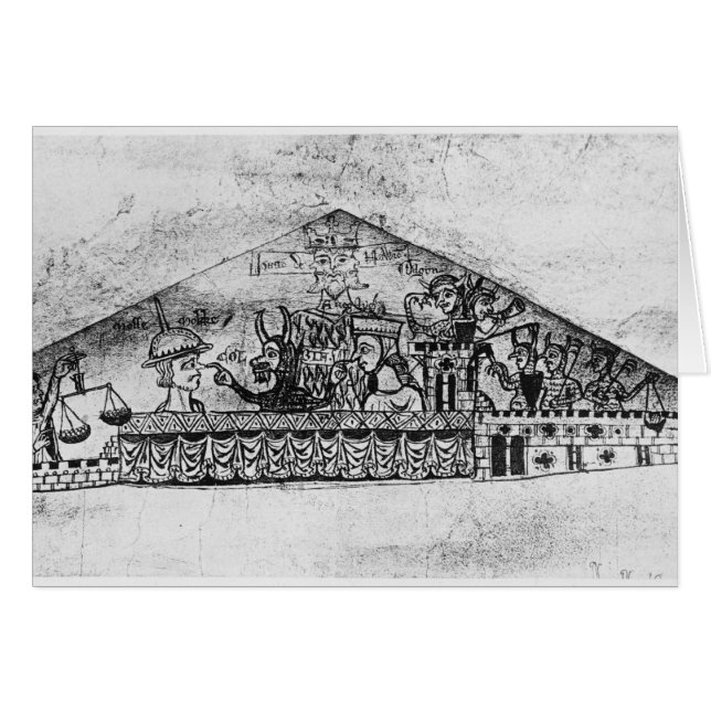 Karikatuur van Engelse joden uit een Haggadah (Voorkant Horizontaal)