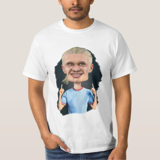 Karikatuur van Erling Haaland T-shirt