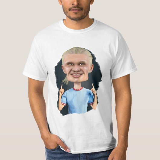 Karikatuur van Erling Haaland T-shirt (Voorkant)