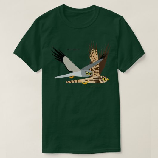 Karikatuur van Hen Harrier T-shirt (Design voorkant)