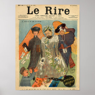 Karikatuur van Joseph Reinach Poster