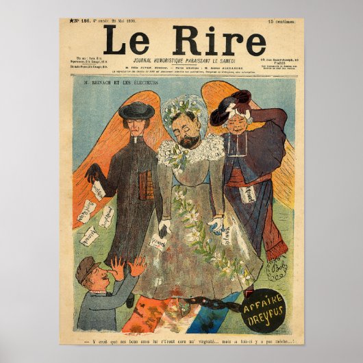 Karikatuur van Joseph Reinach Poster (Voorkant)