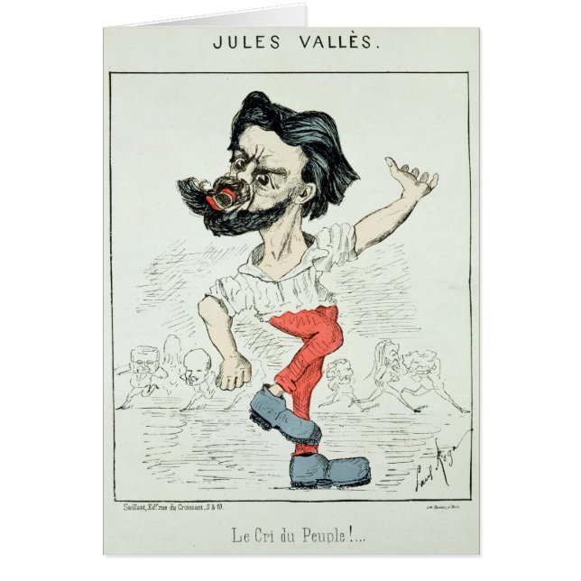 Karikatuur van Jules Valles (Voorkant)