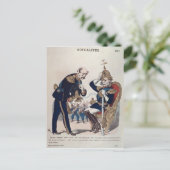 karikatuur van Kaiser Wilhelm van Pruisen Briefkaart (Staand voorkant)