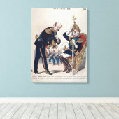 Karikatuur van Kaiser Wilhelm van Pruisen Canvas Afdruk (Insitu (Houten vloer))
