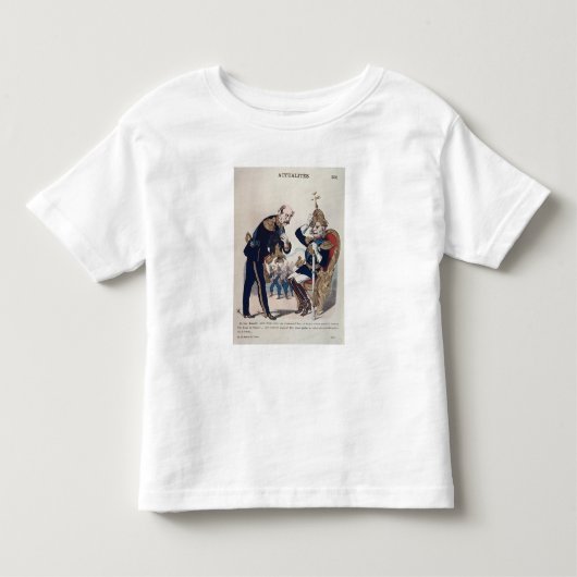 Karikatuur van Kaiser Wilhelm van Pruisen Kinder Shirts (Voorkant)