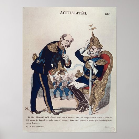 Karikatuur van Kaiser Wilhelm van Pruisen Poster (Voorkant)