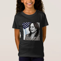 Karikatuur van Kamala Harris